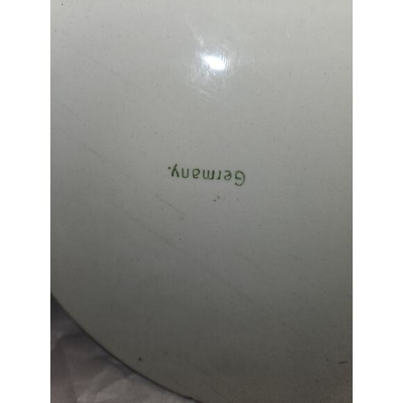 Delft Hand Painted Blue and White Sail Boat Trivet ROUND Vintage GERMANY - Picture 4 of 5